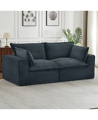 Streamdale Furniture Loveseat Sofa, Cloud Boneless Couch, Modern Modular Sectional, Oversized
