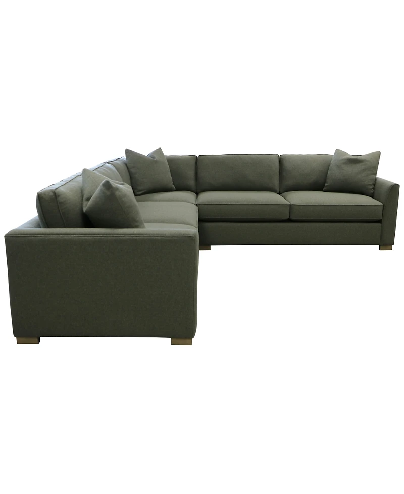 Corine 3-Pc. Upholstered Sectional Sofa Set with Toss Pillows