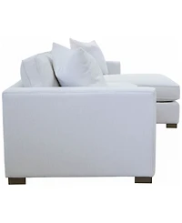 Corine 2-Pc. Chaise Sectional Sofa with Toss Pillows