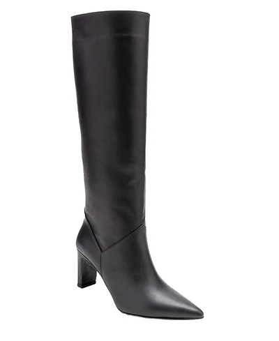 Forever and Always Women Shoes Merla Leather Block Heel Boot