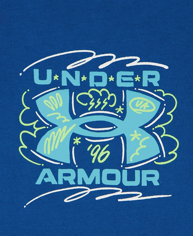 Under Armour Boys' 2T-7 Crewneck T-Shirt and Printed Shorts, 2-Piece Set