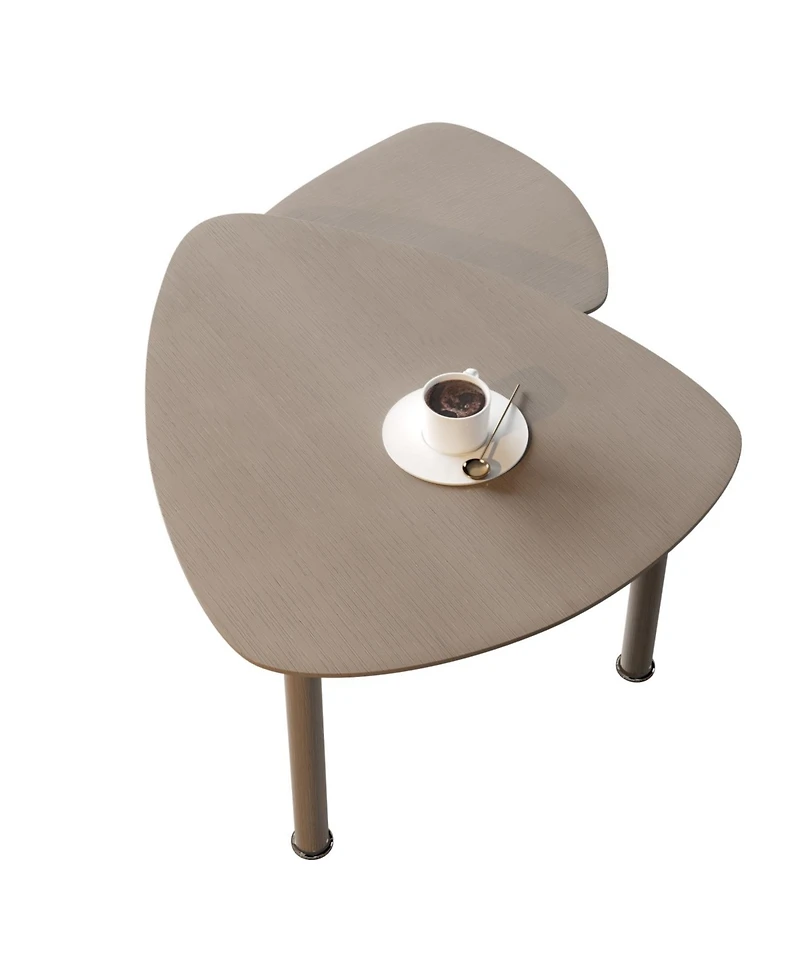 Streamdale Furniture Streamdale 360 Rotatable Coffee Table for Living Room, Solid Wood Legs, Modern Apartment Furniture