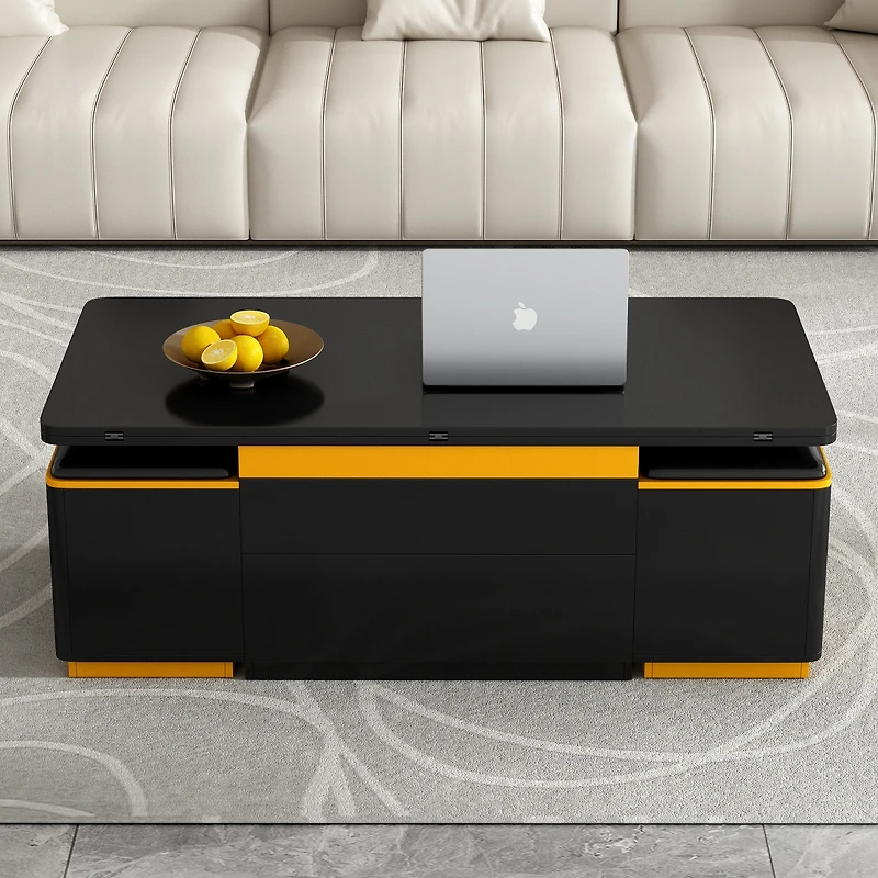 Streamdale Furniture Streamdale Lift-Top Coffee Table with Storage Stools & Foldable Top