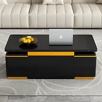 Streamdale Furniture Streamdale Lift-Top Coffee Table with Storage Stools & Foldable Top