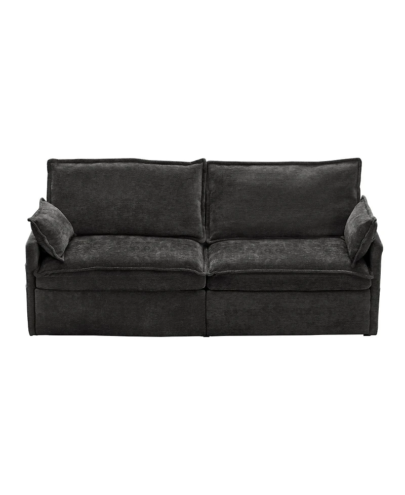 Streamdale Furniture Versatile 3-in-1 Chenille Sleeper Sofa with Storage & Charging