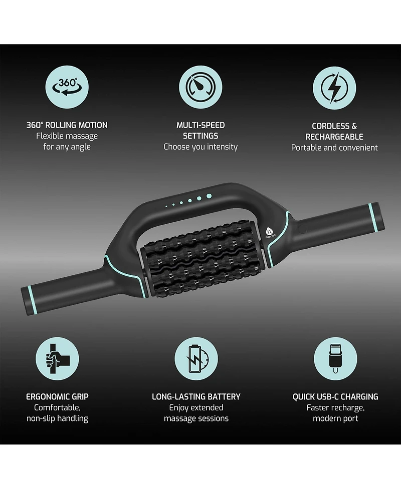 Pursonic Shiatsu Massager, Rechargeable Rolling Massager & Palm Harmony Glove