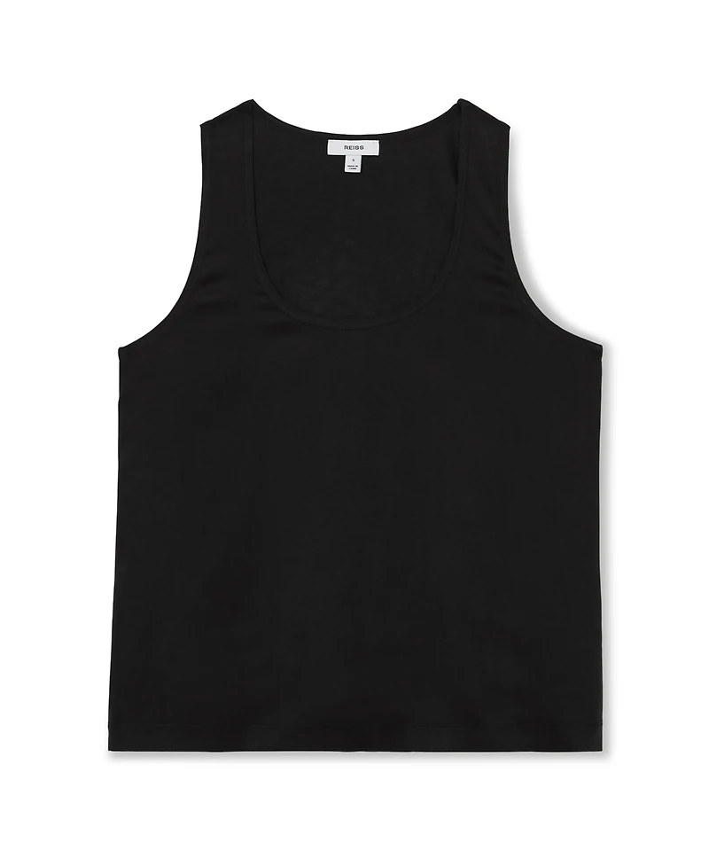 Reiss Women's Silk-Front Cami Top