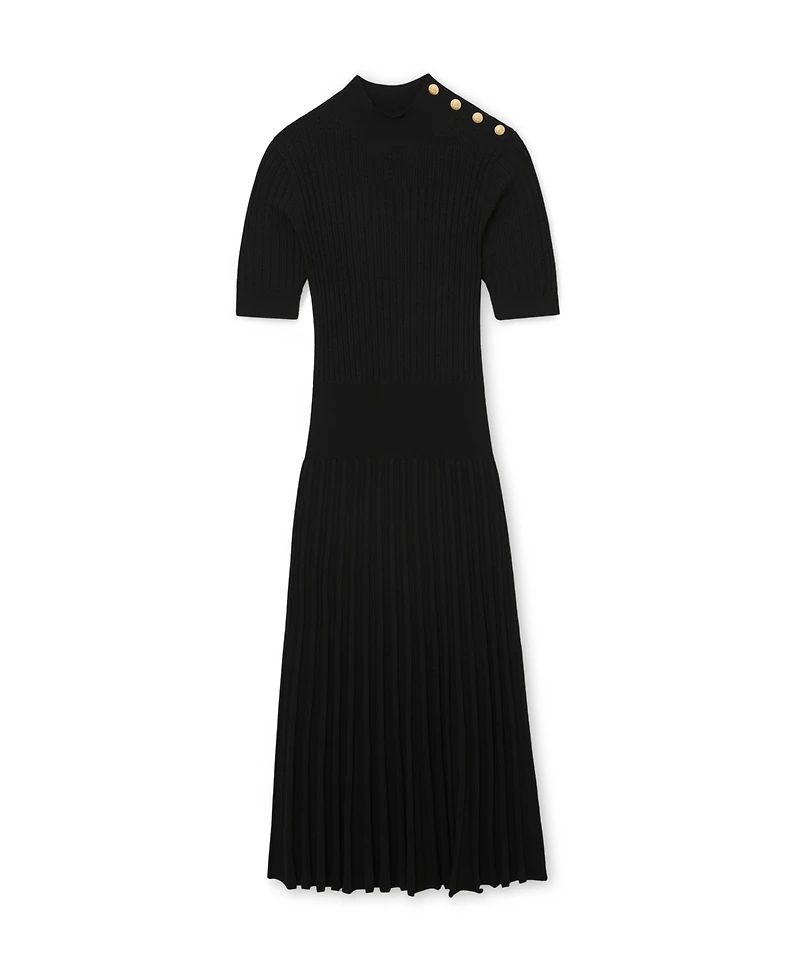 Reiss Women's Button-Detail Knitted Midi Dress