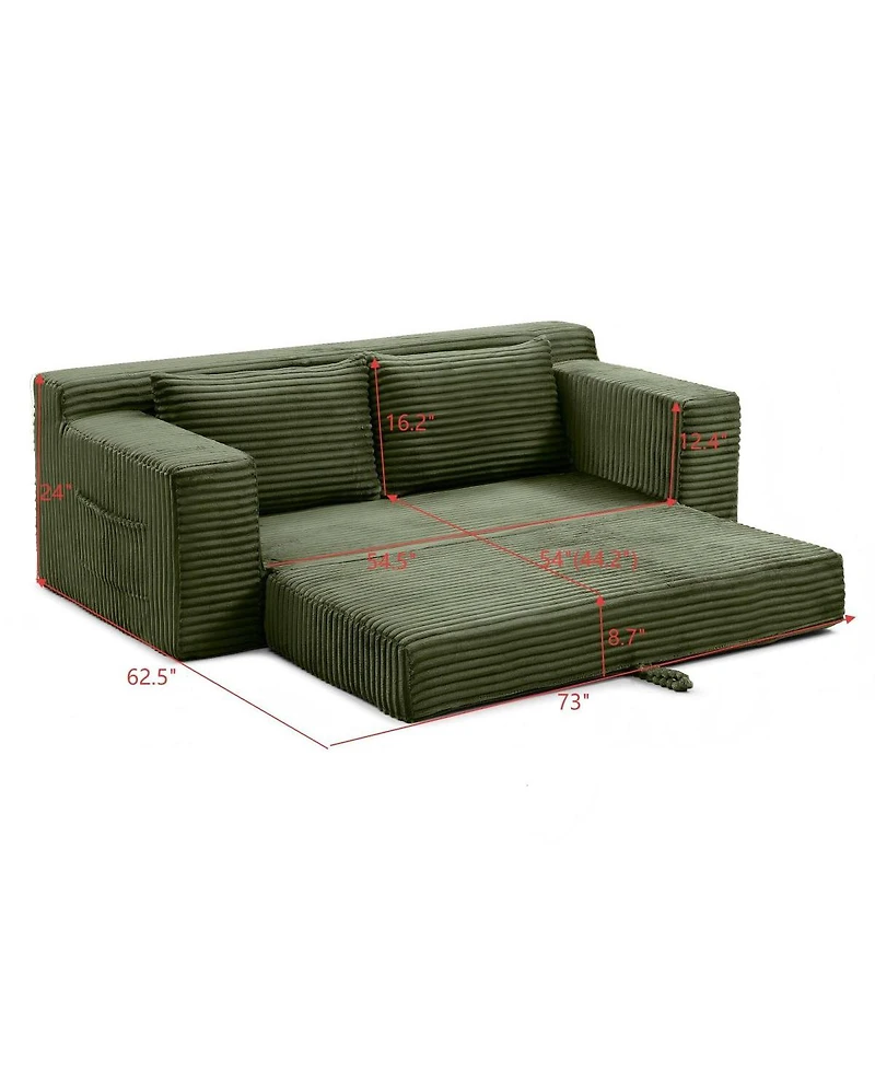 Streamdale Furniture Memory Foam Cloud Loveseat Sofa