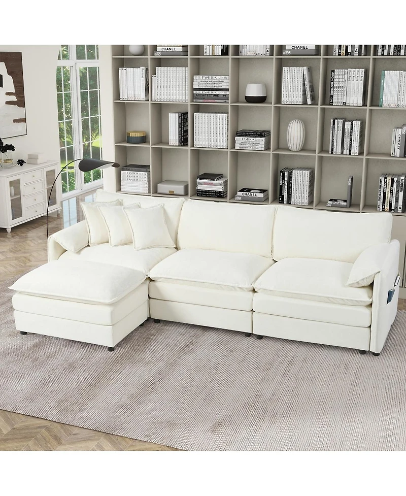 Streamdale Furniture Chenille Modular Sofa: Ultimate Comfort, Customizable, Modern Design