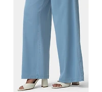 Hue Women's Fluid Denim Palazzo Sleepwear Pant