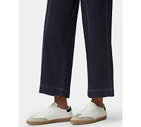 Hue Women's Fine Lines Denim Crop Wide-Leg Sleepwear Pant