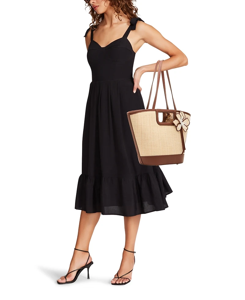 Anne Klein 3D Cultivated Pearl Flower Large Tote Bag