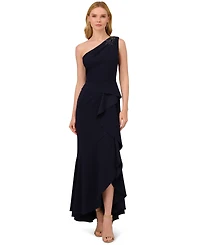 Adrianna Papell Women's Beaded One-Shoulder Gown