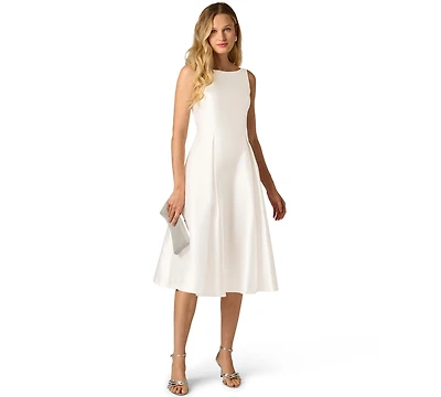 Adrianna Papell Boat-Neck A-Line Dress