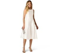 Adrianna Papell Boat-Neck A-Line Dress