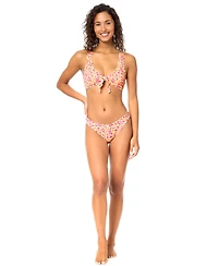 Raisins Women's Eli Printed Scoop Neck Swim Bikini Top