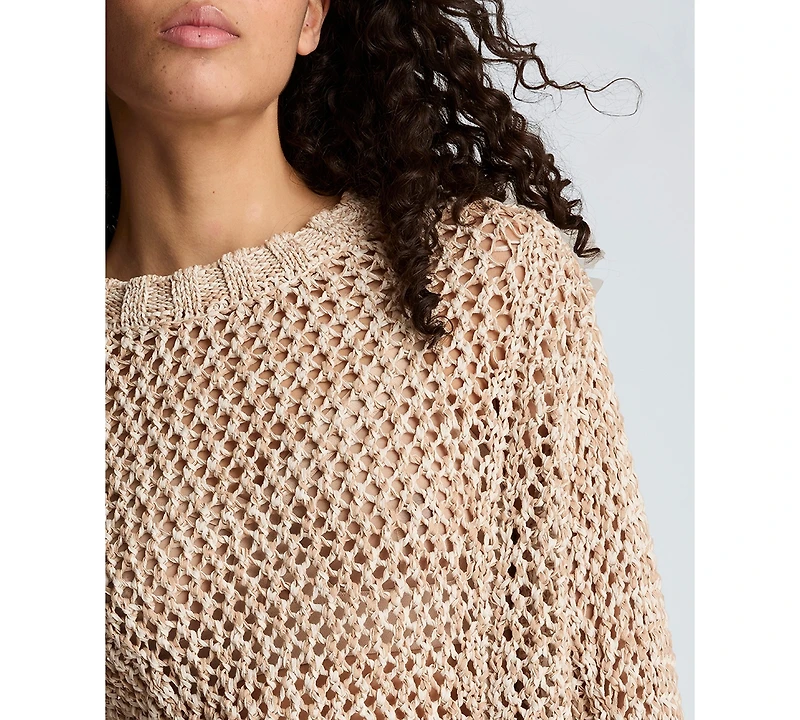 Kenneth Cole Women's Two Tone Open Stitch Pull-On Top