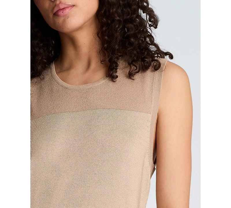 Kenneth Cole Women's Semi-Sheer Side-Slit Sleeveless Dress