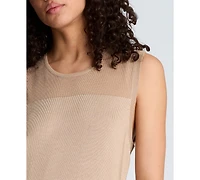 Kenneth Cole Women's Semi-Sheer Side-Slit Sleeveless Dress