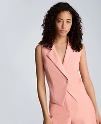 Kenneth Cole Women's Fitted One-Button Vest
