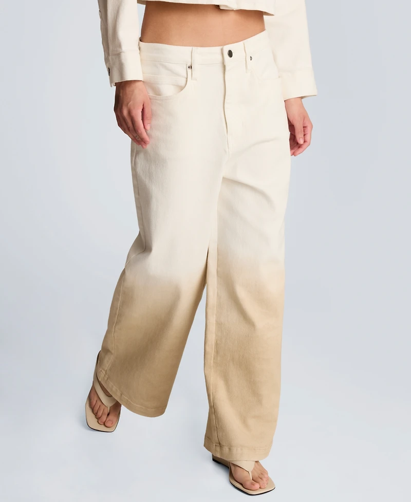 Kenneth Cole Women's Wide-Leg High-Rise Jeans