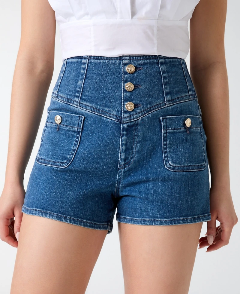 Guess Women's Janna High-Rise Denim Shorts