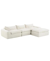 Streamdale Furniture 116" Fully Compressed Sofa - No Assembly Chenille