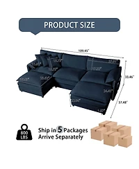 Streamdale Furniture Chenille Modular Sofa: Ultimate Comfort, Customizable
