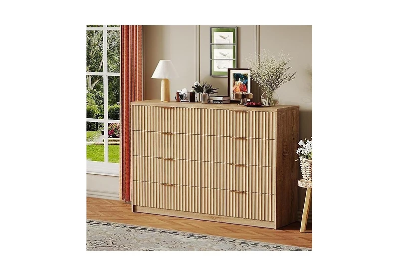 gaomon Modern 8-Drawer Dresser with Fluted Front