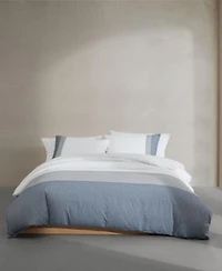 Calvin Klein Chambray Handkerchief Yarn Dyed Washed Comforter Sets