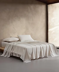 Calvin Klein Printed Washed 200-Thread Count Cotton Percale 4-Pc. Sheet Set