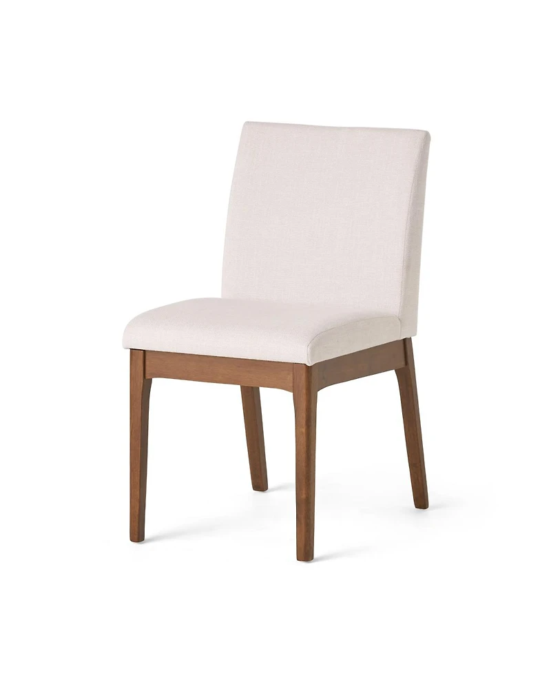 Streamdale Furniture 5-Piece Dining Table Set with Solid Wood Table and 4 Upholstered Chairs