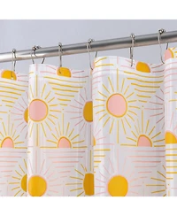 Rt Designers Collection 90GSM Peva Glit Printed Sun Shower Curtain 70" x 72" Muti color
