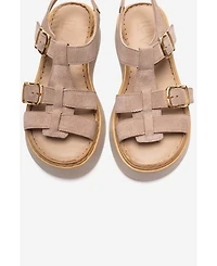 Forever & Always Shoes Women's Loin Leather Platform Sandal