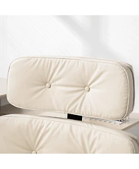 Streamdale Furniture Criss Cross Adjustable Armrests & Wheels Pu Lounge Vanity Desk Chair