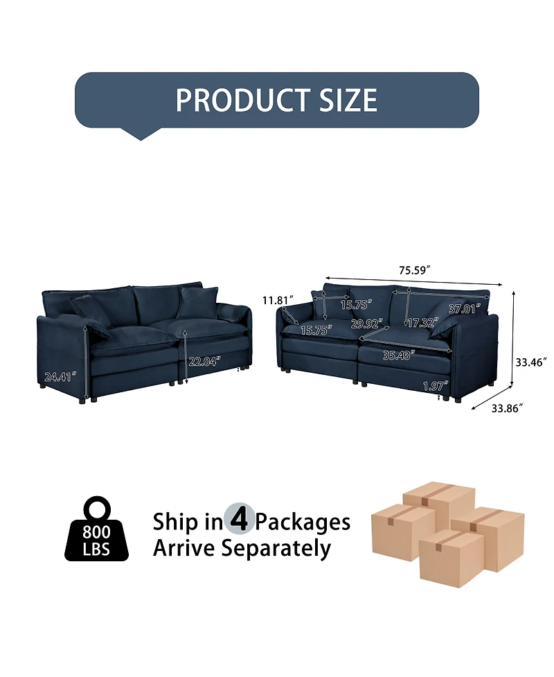 Streamdale Furniture Chenille Modular Sofa: Ultimate Comfort, Customizable