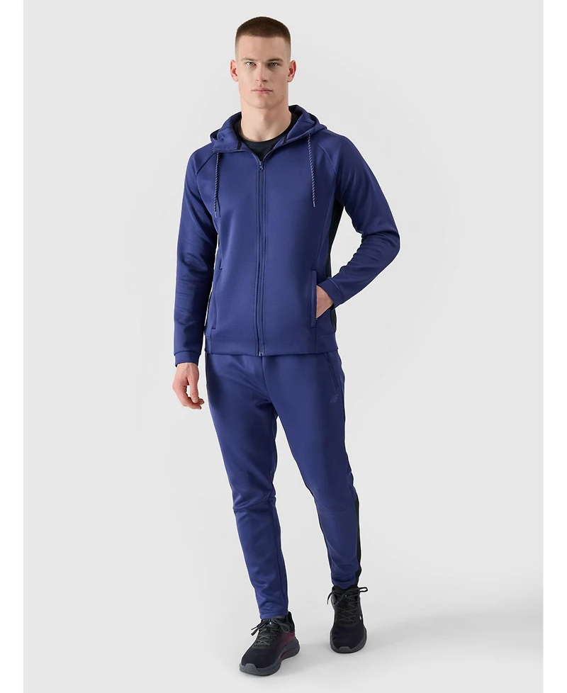 4F Men's Zipped Hooded Quick-Drying Training Sweatshirt