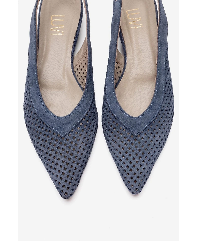 Forever and Always Women's Shoes Lieve Leather Slingback Pump