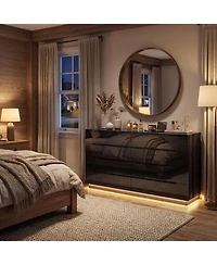 Famapy 8-Drawer Wood Double Dresser Chest of Drawers