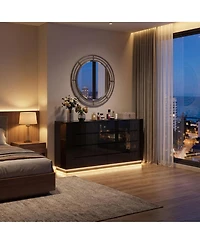 Famapy 8-Drawer Wood Double Dresser Chest of Drawers