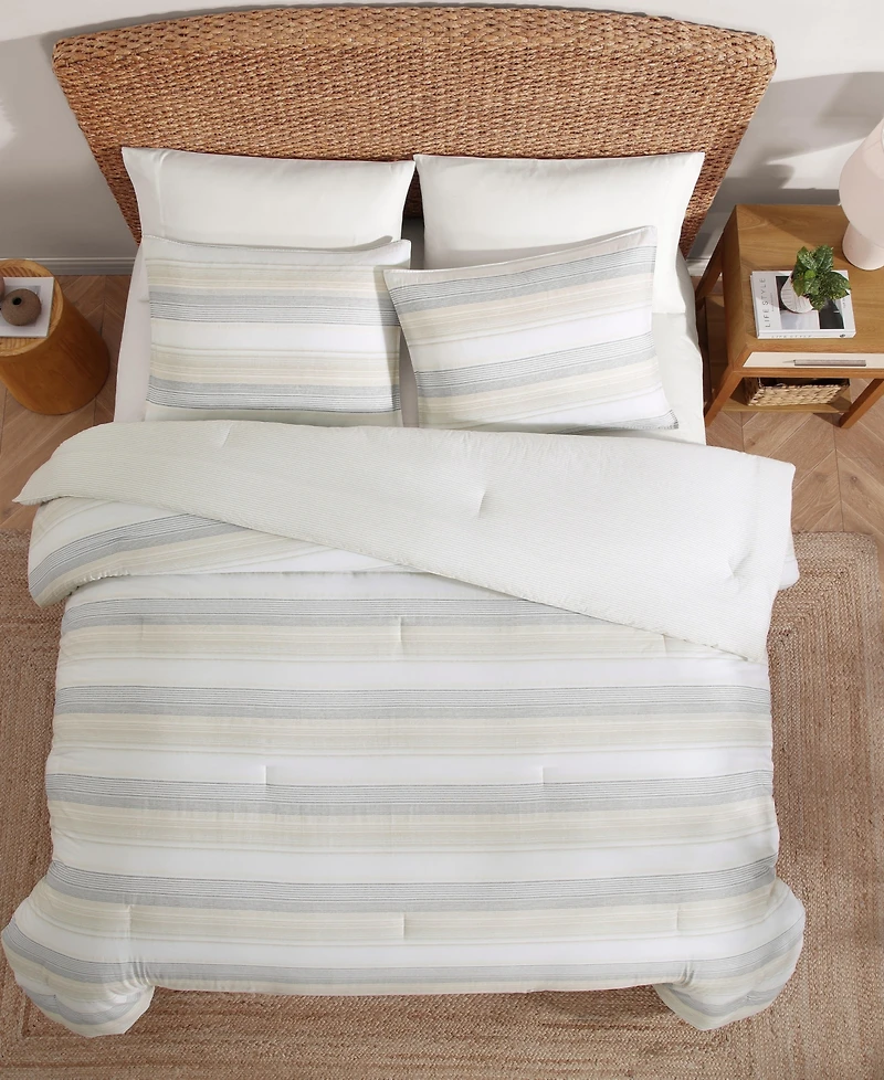 Tommy Bahama Home Canal Island Stripe Cotton 3-Pc. Comforter Set