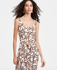 I.n.c. International Concepts Women's Printed Cropped Tank Top, Macy's Exclusive