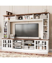 Streamdale Furniture 95.5" Entertainment Center with Bookshelves for TVs up to 80