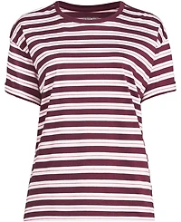 Lands' End Women's Oversized Supima Short Sleeve Crew Neck T-Shirt