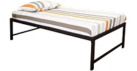 Kings Brand Furniture Twin Hi Riser Metal Platform Bed with Steel Slat Support