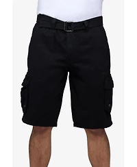 Men's Belted Double Pocket Cargo Shorts