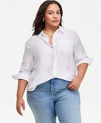On 34th Trendy Plus Gauze Shirt, Macy's Exclusive