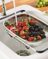 Rachael Ray 4.5-Quart Over-the-Sink Stainless Steel Colander