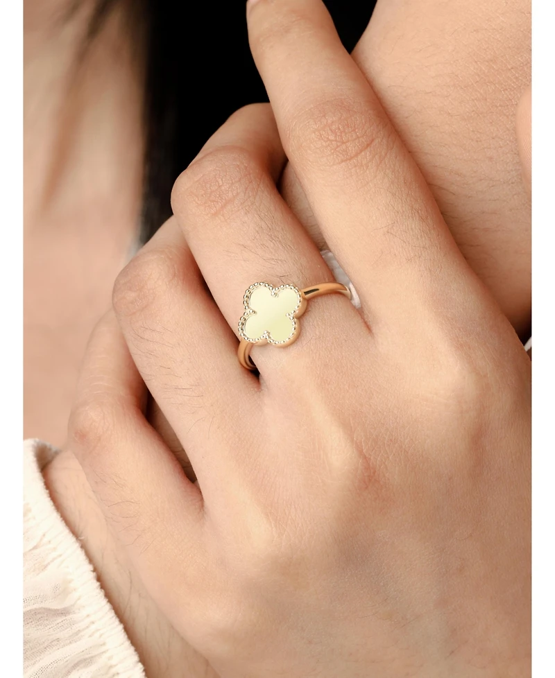 Devata Clover Ring in 14K Gold, Size 7, approx. 1.7 grams